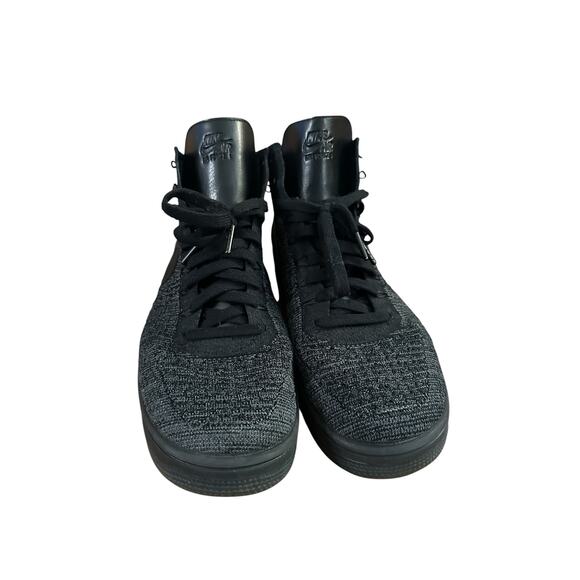 Men 11 Nike Air Force One 1 Ultra FlyKnit Mid Dark Gray Black Sneakers Shoes main image 6